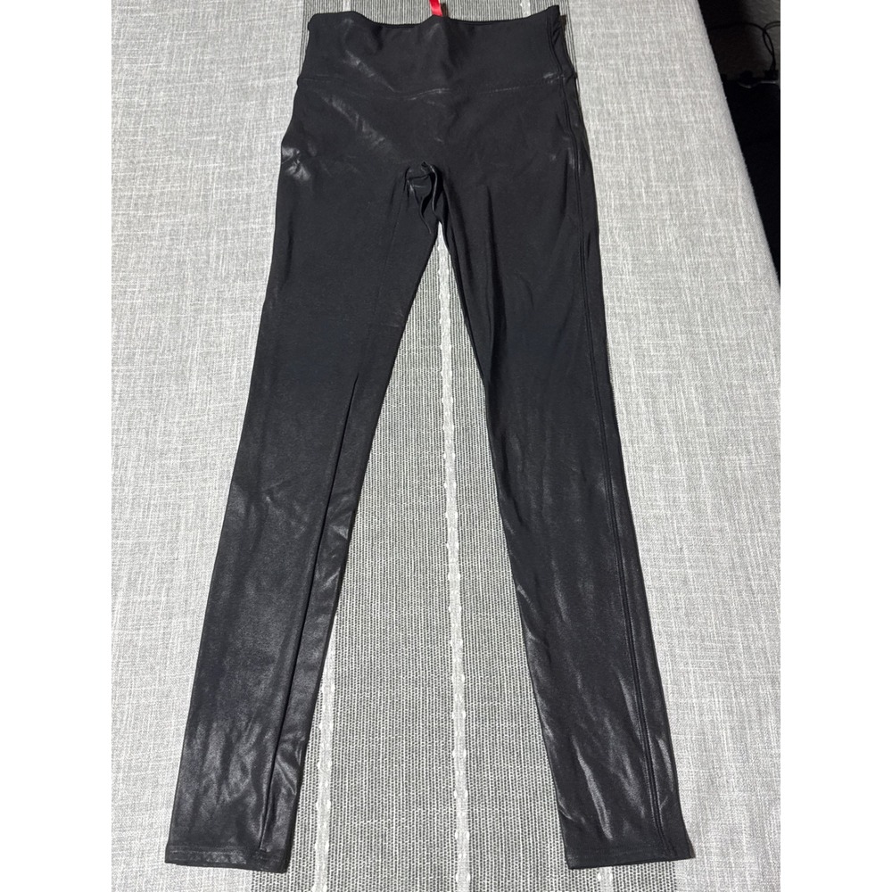 SPANX Faux Leather High Waisted Leggings Black‎ Womens Size S